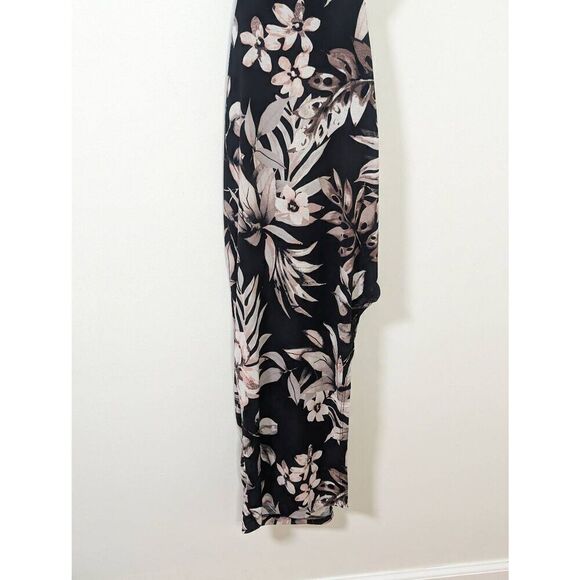Windsor Tropical Print Asymmetrical Cutout Back Dress - Size S - Picture 3 of 9